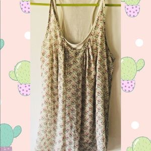 Cute floral racerback tank